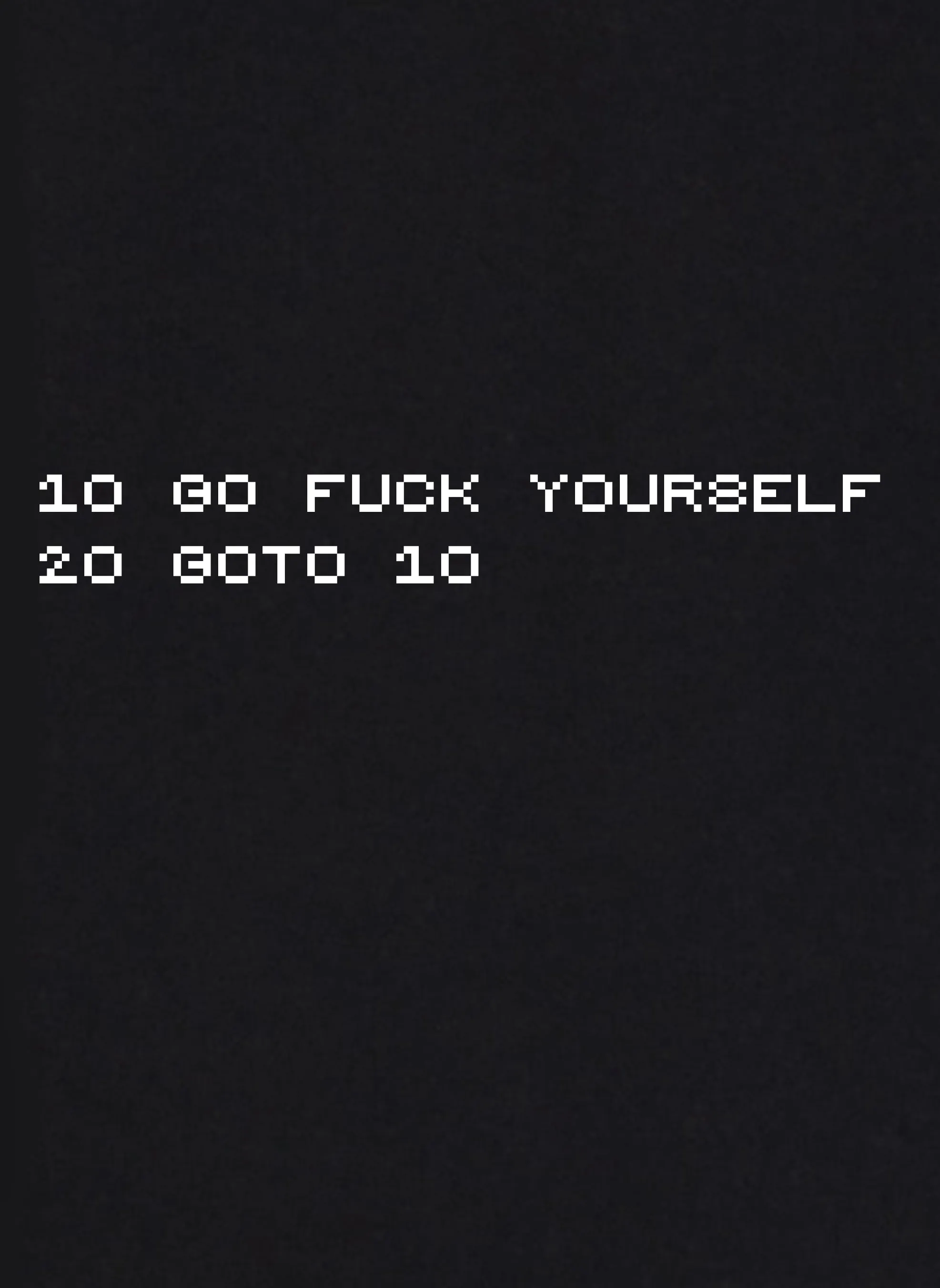 10 Go fuck yourself 20 goto 10 T-Shirt