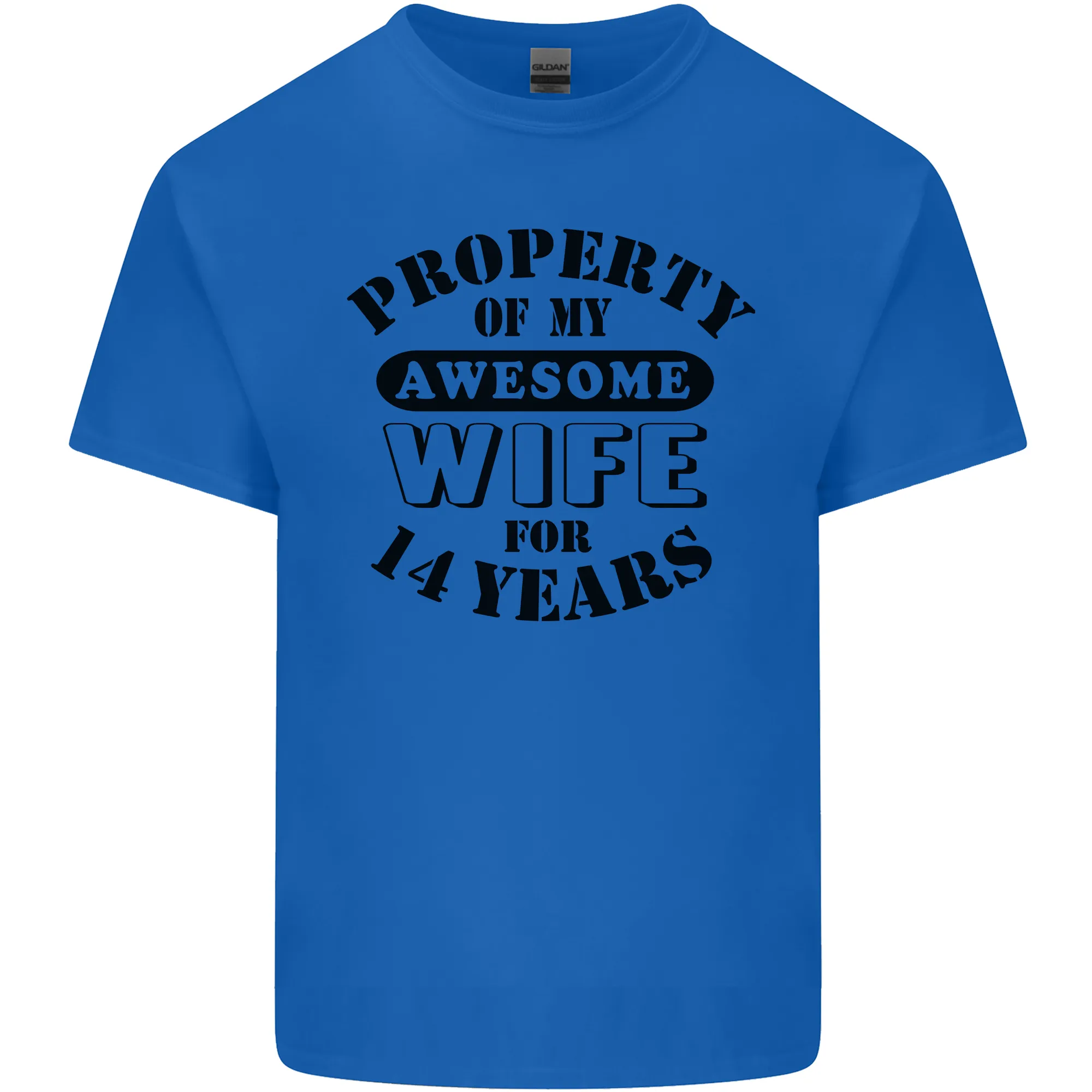 14th Wedding Anniversary 14 Year Funny Wife Mens Light Cotton T-Shirt