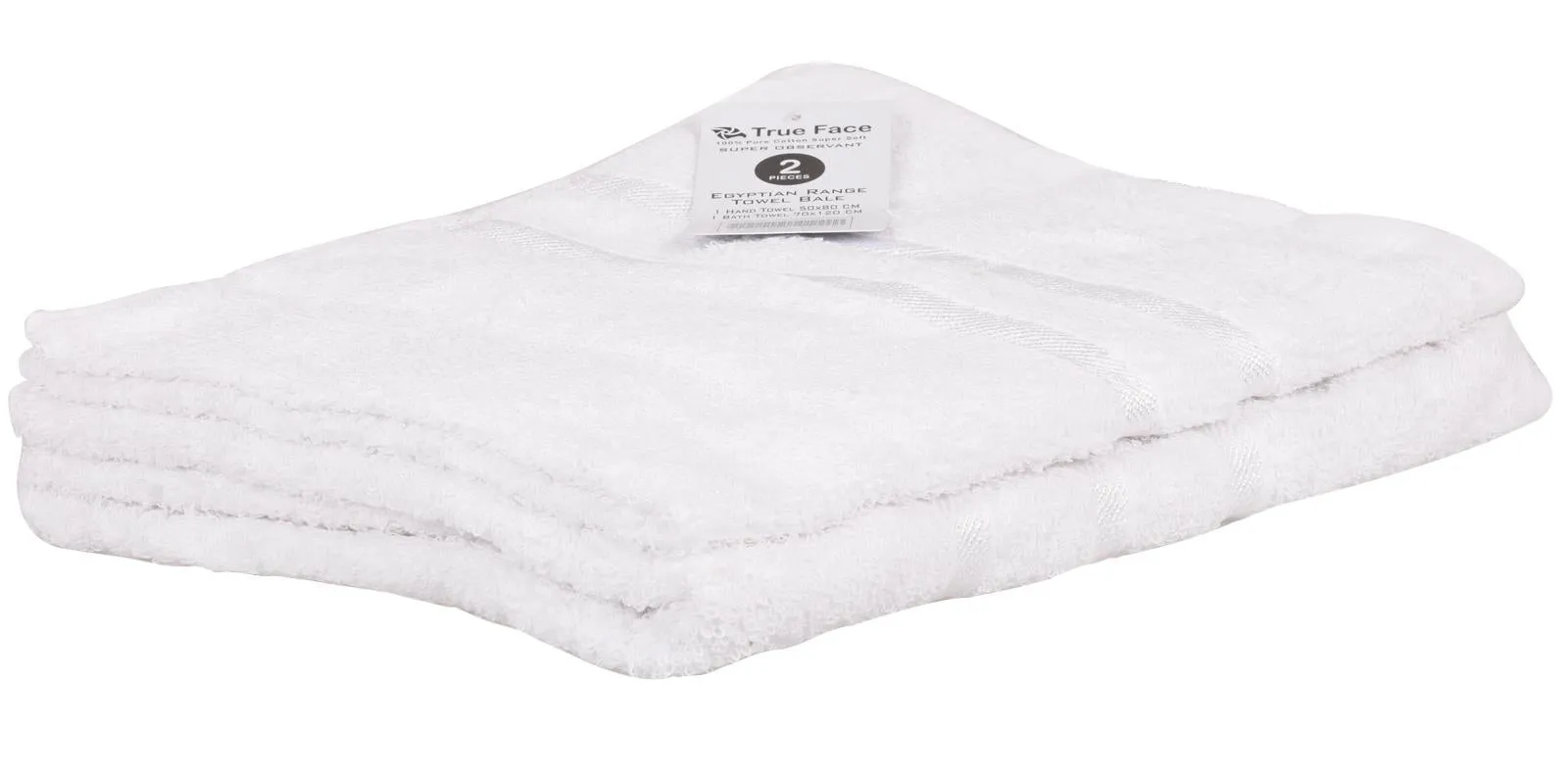 2 Pack Egyptian Cotton Bathroom Towels Set