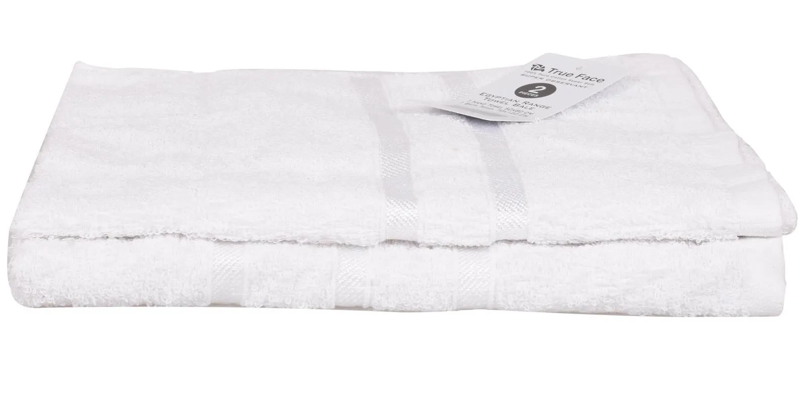 2 Pack Egyptian Cotton Bathroom Towels Set