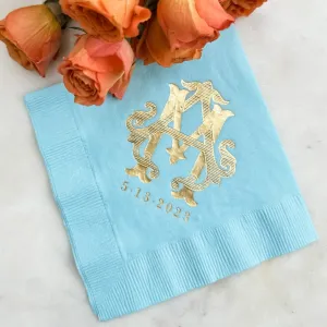 3ply Foil Monogrammed Napkins