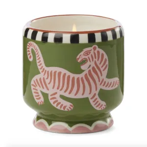 A Dopo Handpainted Ceramic Candle - Tiger