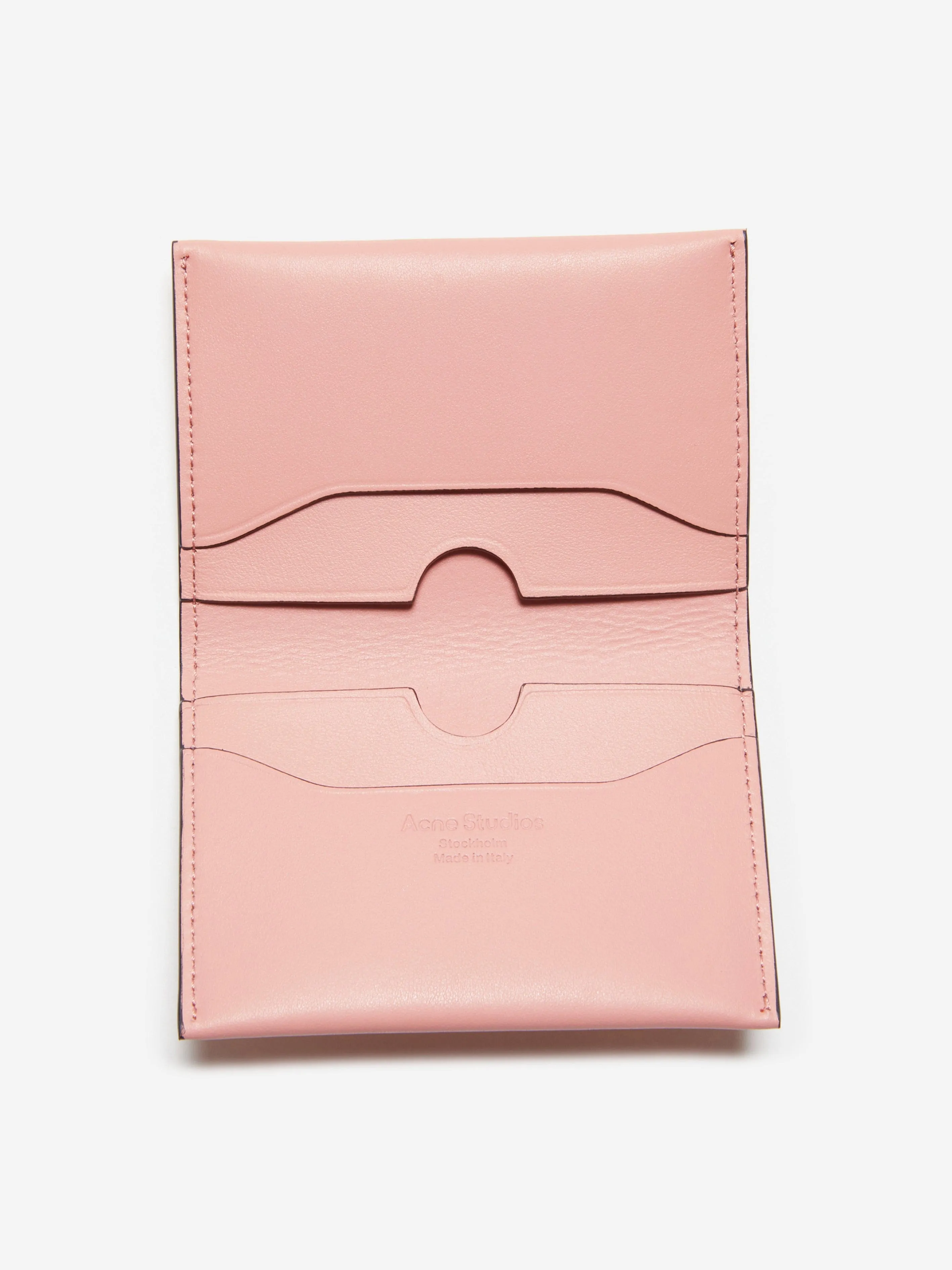 Acne Studios Kids Folded Leather Wallet in Pink (13.5cm)