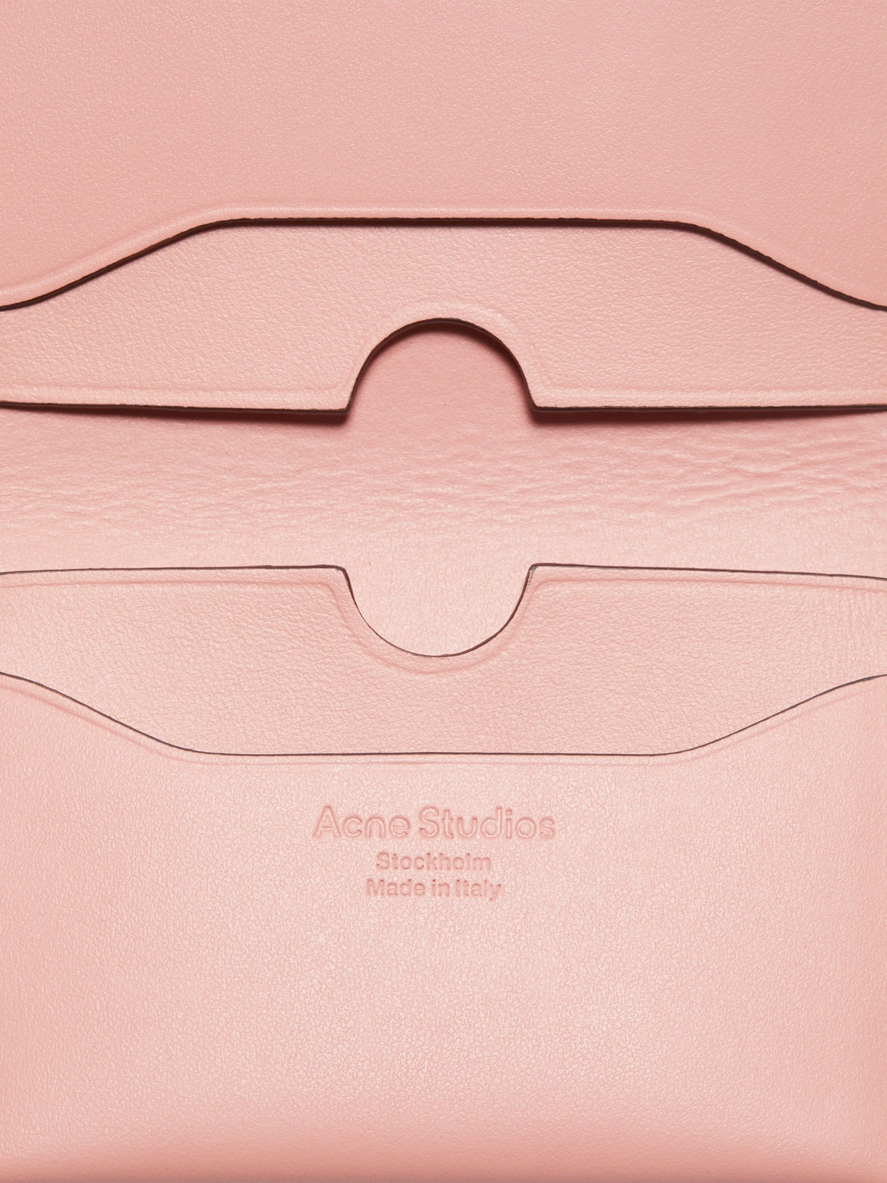 Acne Studios Kids Folded Leather Wallet in Pink (13.5cm)