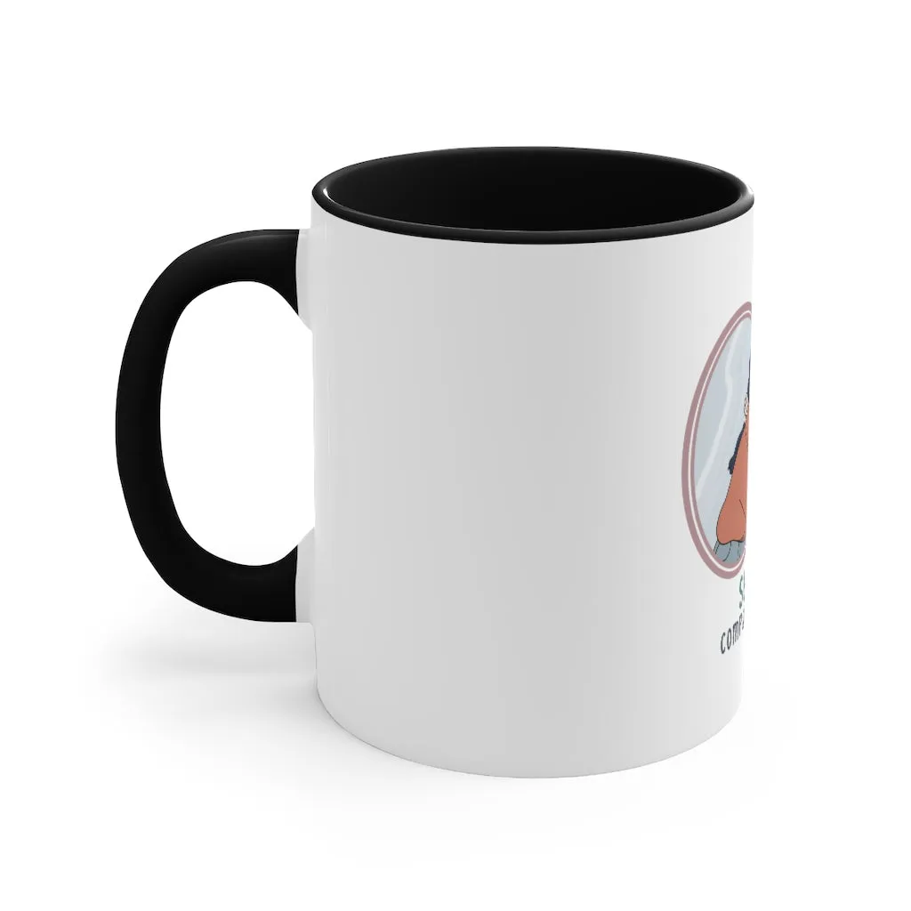 Affirmation Feminist pro choice White ceramic with black interior and handle - You are Unique (White Girl)