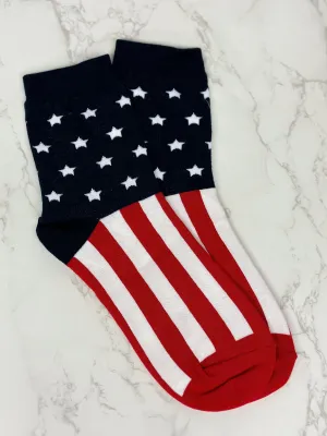 American Flag Crew Socks