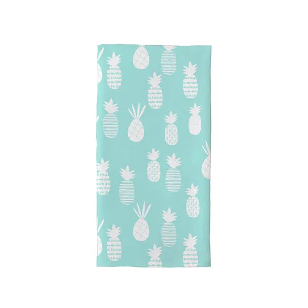 Aqua Pineapples Kitchen Towel