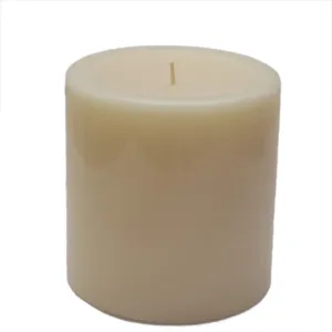 Aura Unscented Round Pillar Candles, 4x4 Inches