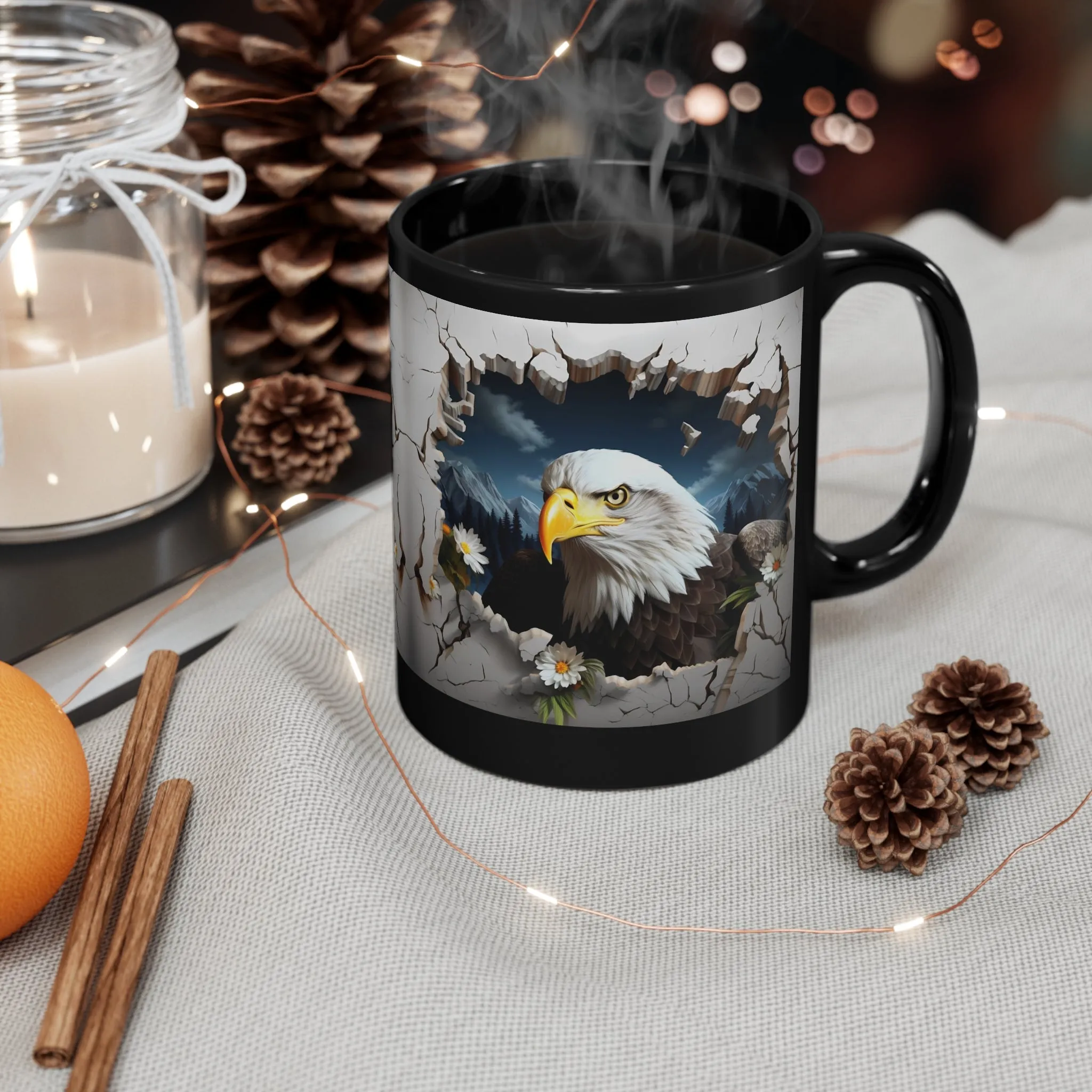 Awesome 3D Eagle Mug - Glossy Black - MUGSCITY - Free Shipping