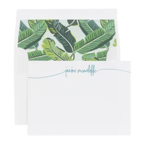 Banana Leaves Personalized Stationery - D37