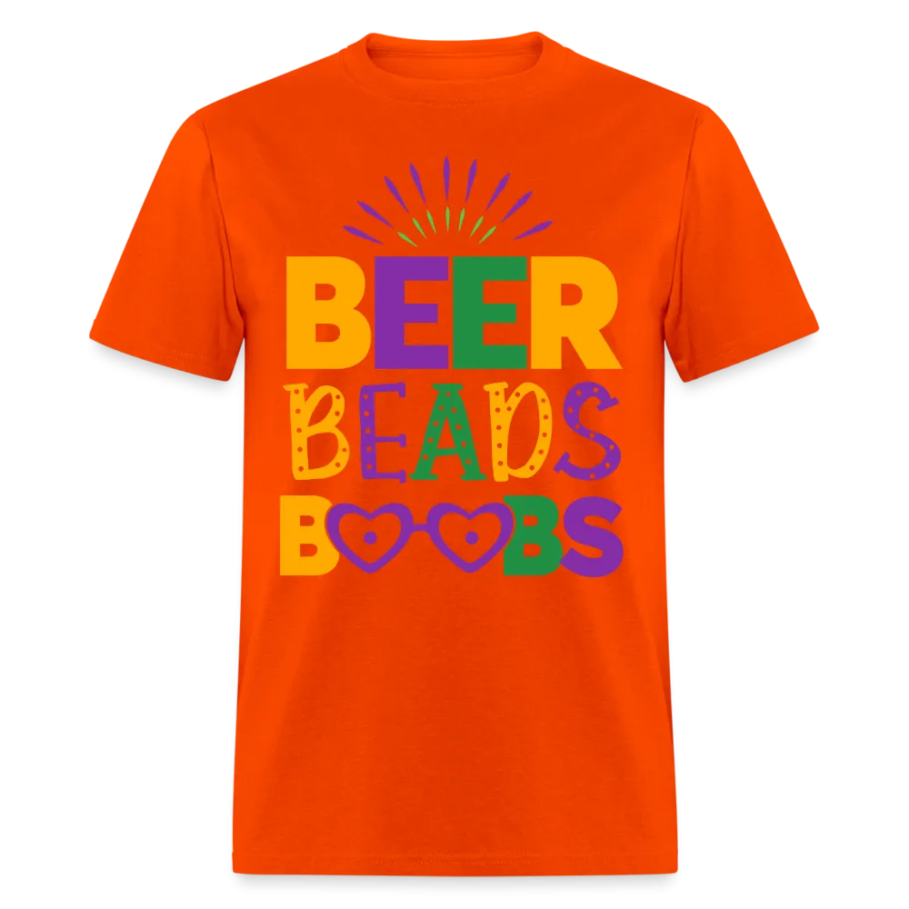 Beer Beads Boobs T-Shirt (Mardi Gras)