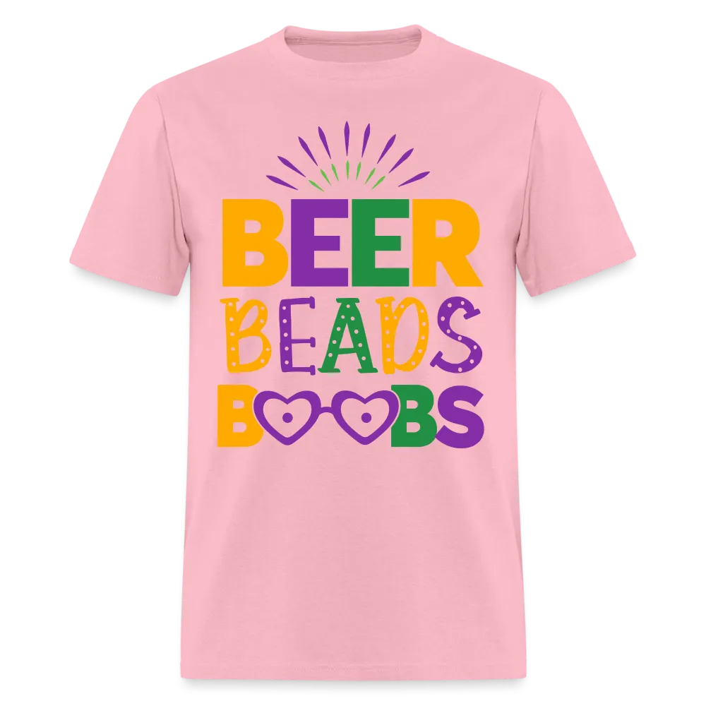 Beer Beads Boobs T-Shirt (Mardi Gras)