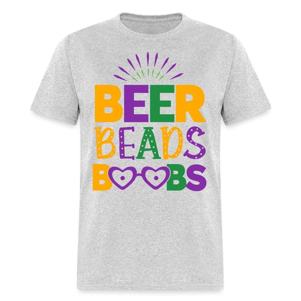 Beer Beads Boobs T-Shirt (Mardi Gras)