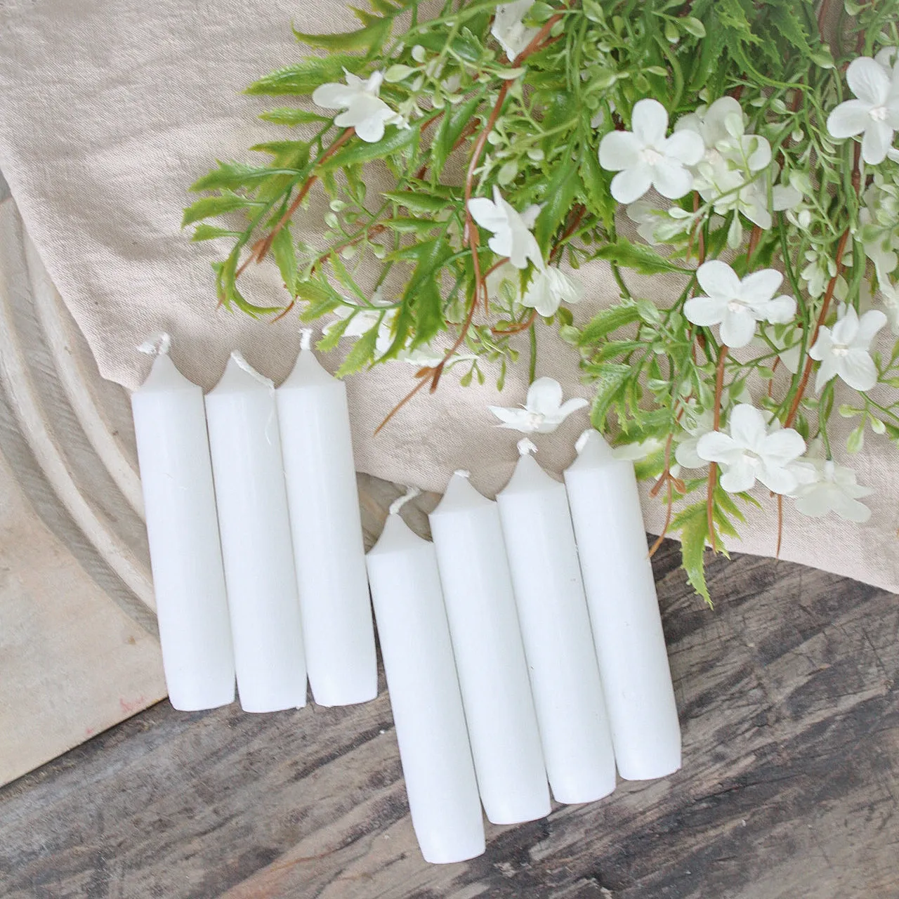 Blanc Dinner Candles | Bundle of 7