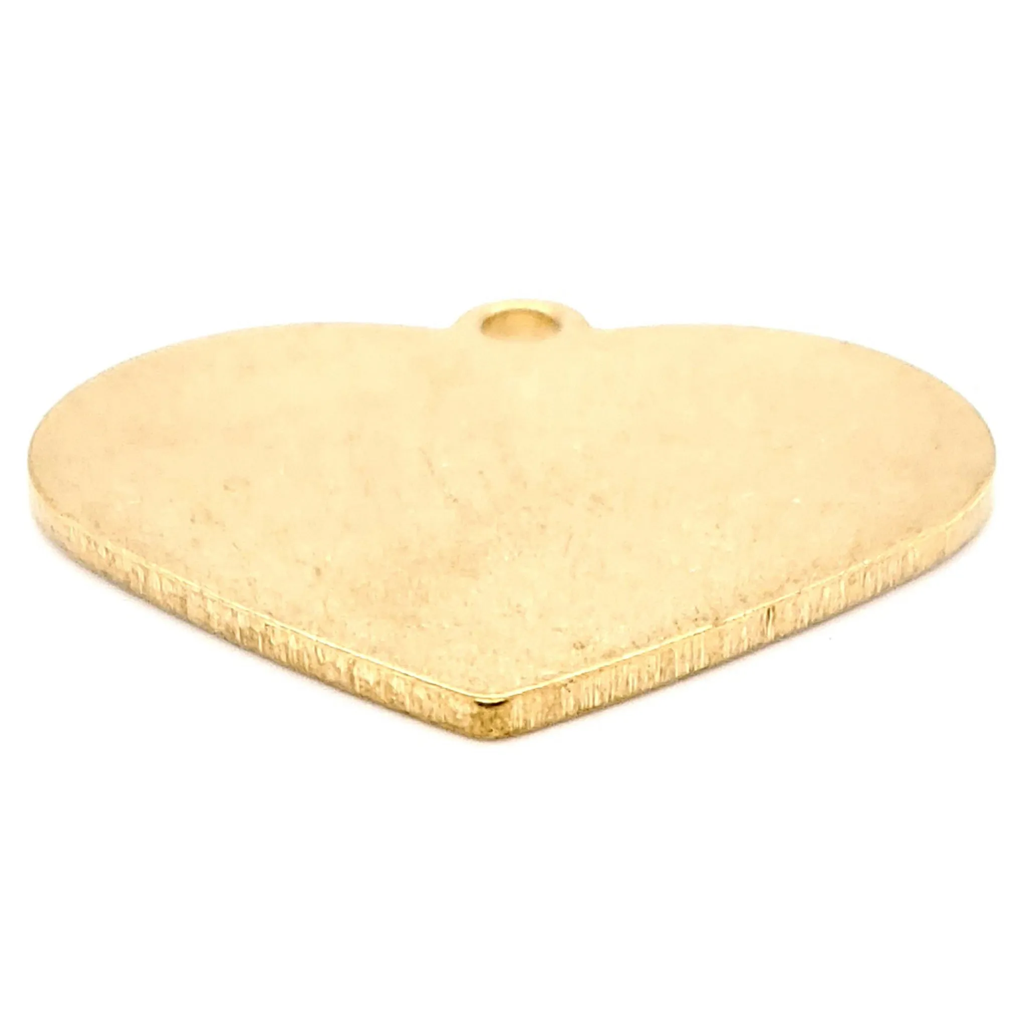 Brass Blank Heart Pendant With Hole / SBB0207