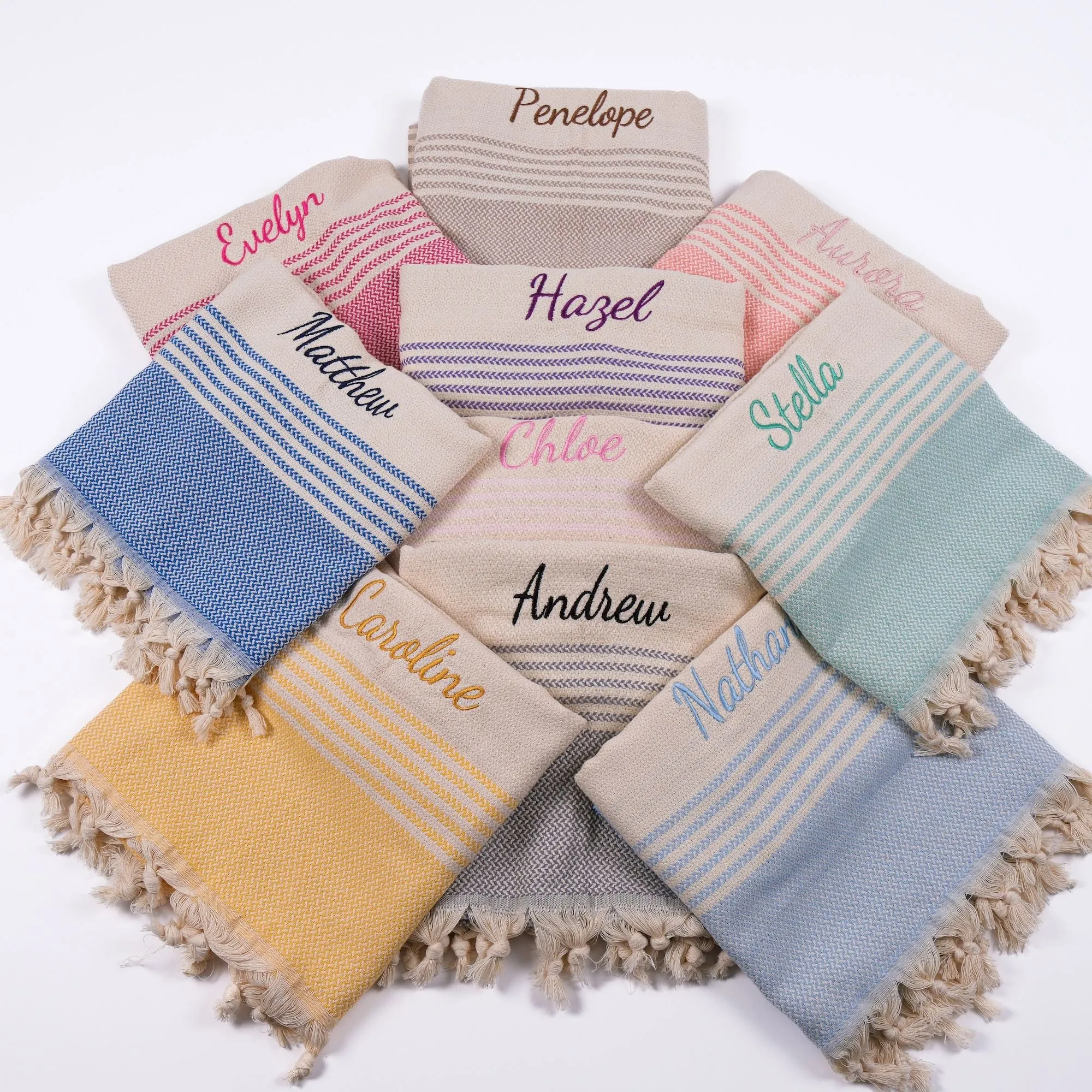 Bridesmaid Personalized Gift Towel Embroidery, Personalized Turkish Beach Towel, Hammam Towel, Bath Towel with Name, Wedding Favor for Guest