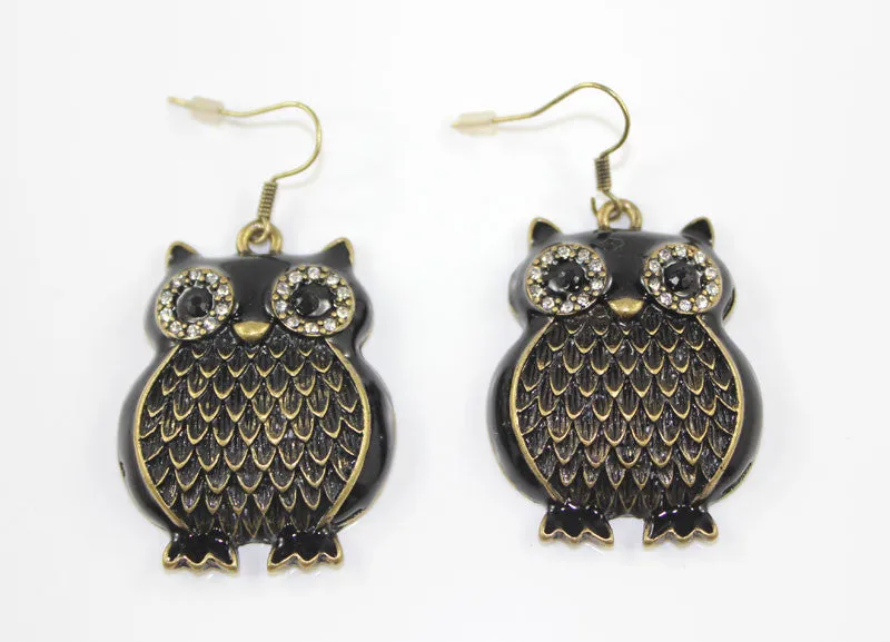 Bronze Owl earring