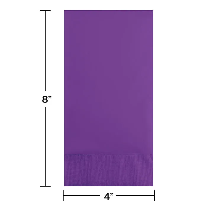 Bulk Amethyst Purple 3 Ply Guest Towels (192 per Case)