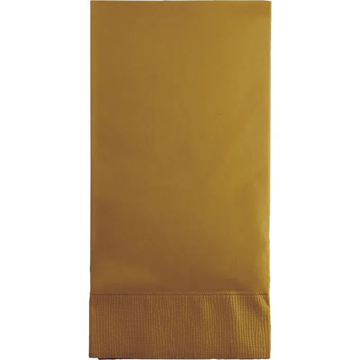 Bulk Glittering Gold 3 Ply Guest Towels (192 per Case)