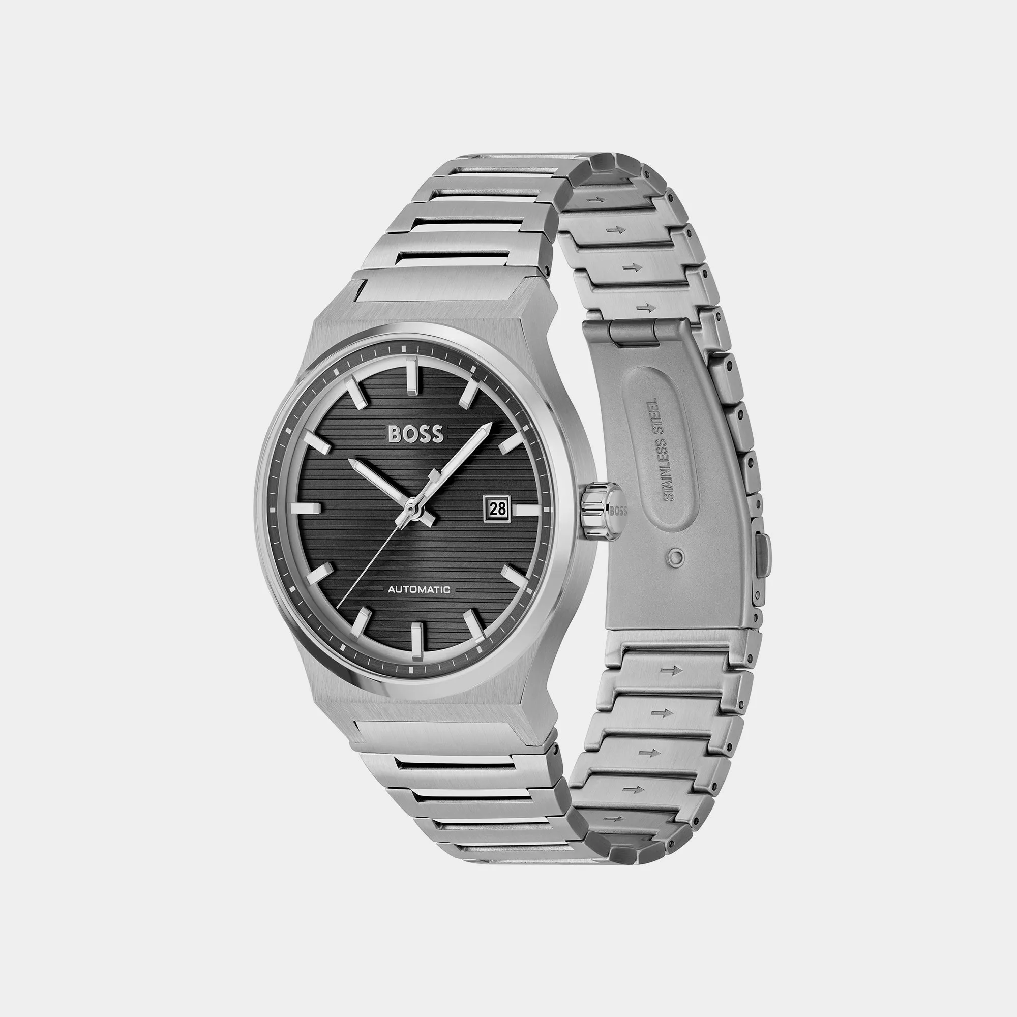 Candor Auto Men's Black Analog Stainless Steel Watch 1514117