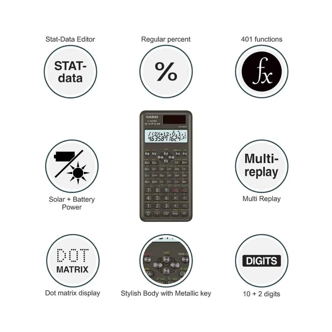 Casio FX991MS Scientific Calculator ( Pack of 1 )