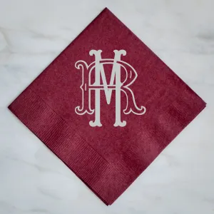 Classic Monogrammed Wedding Napkins