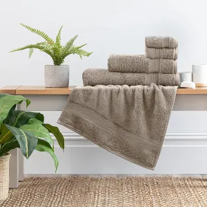 Cotton Home Ultimate Towel Collection - 4 Piece Bundle Light Brown