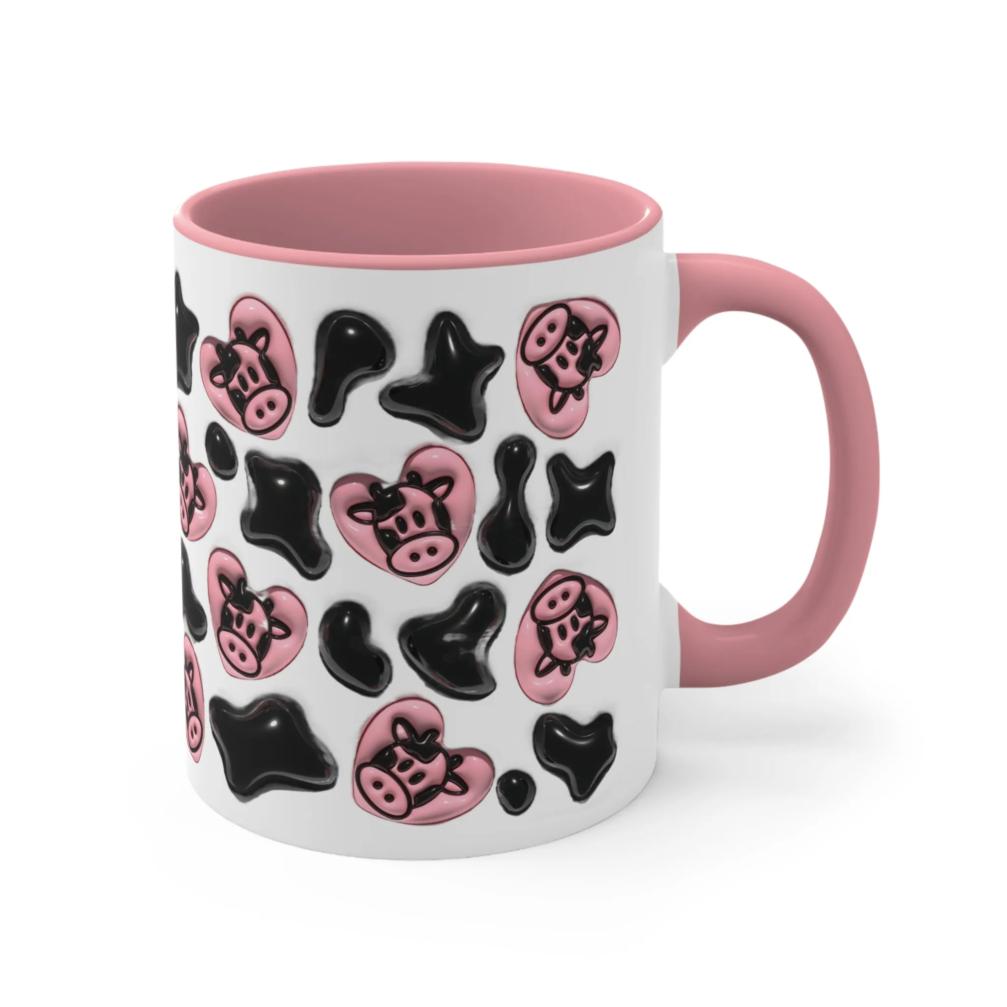 COW LOVERS 3D MUG - Black, Pink - MUGSCITY - Free Shipping