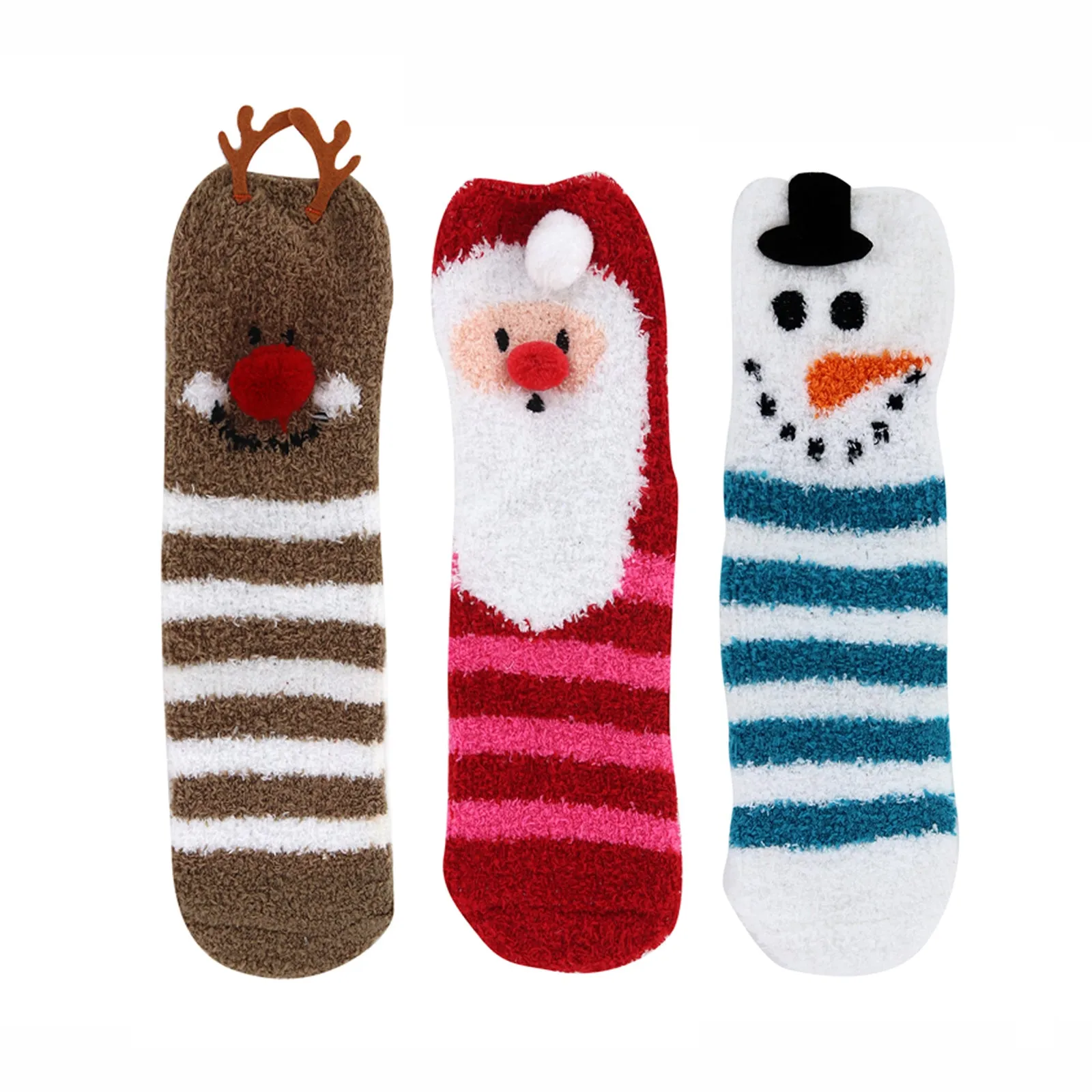 Cozy Cuties Fuzzy Holiday Socks - Snowman