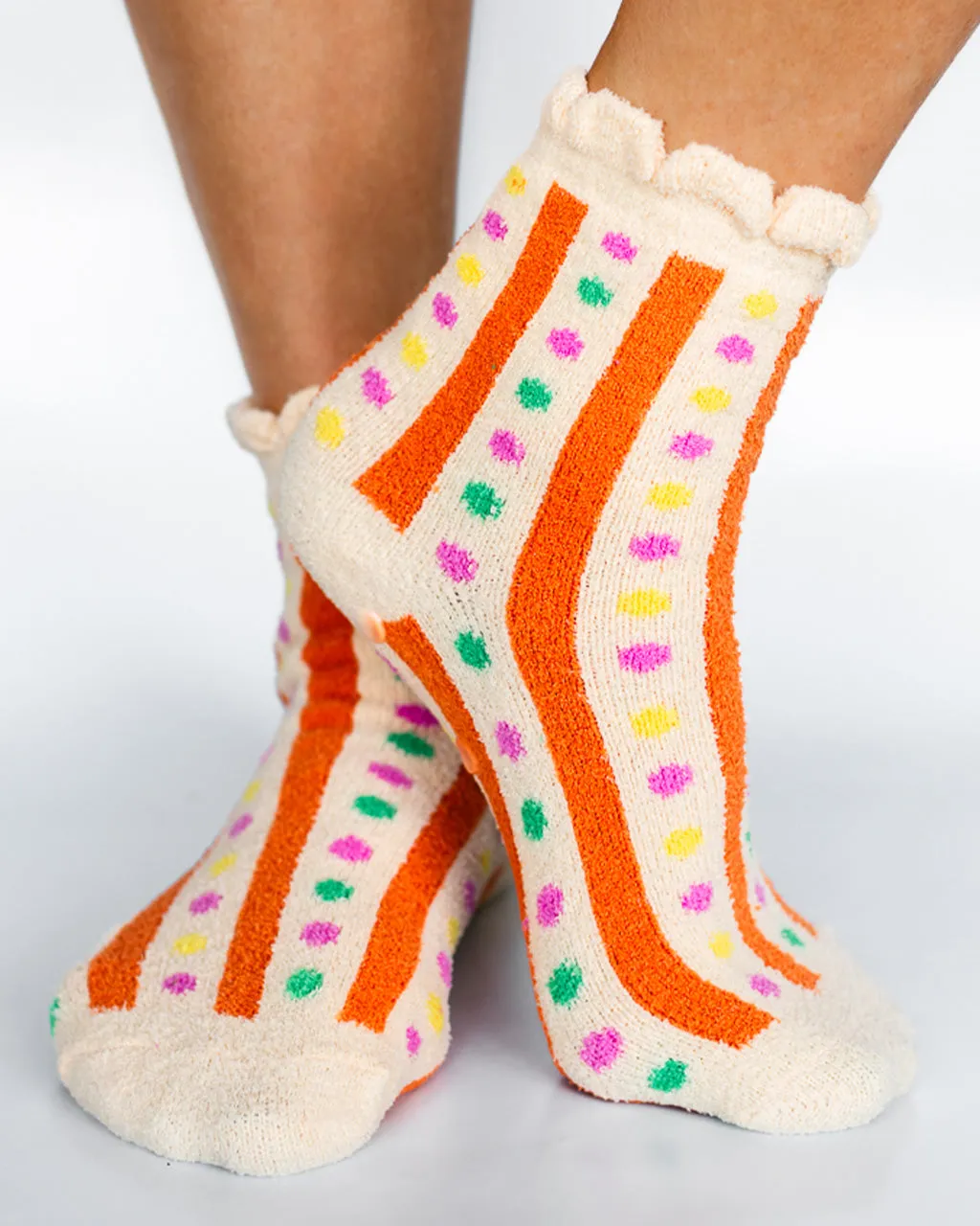 Cozy Grip Socks - Stripes and Dots