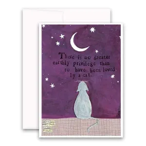 CURLY GIRL DESIGNS - LOVED BY A CAT CARD