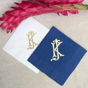 Custom Foil Monogrammed Napkins