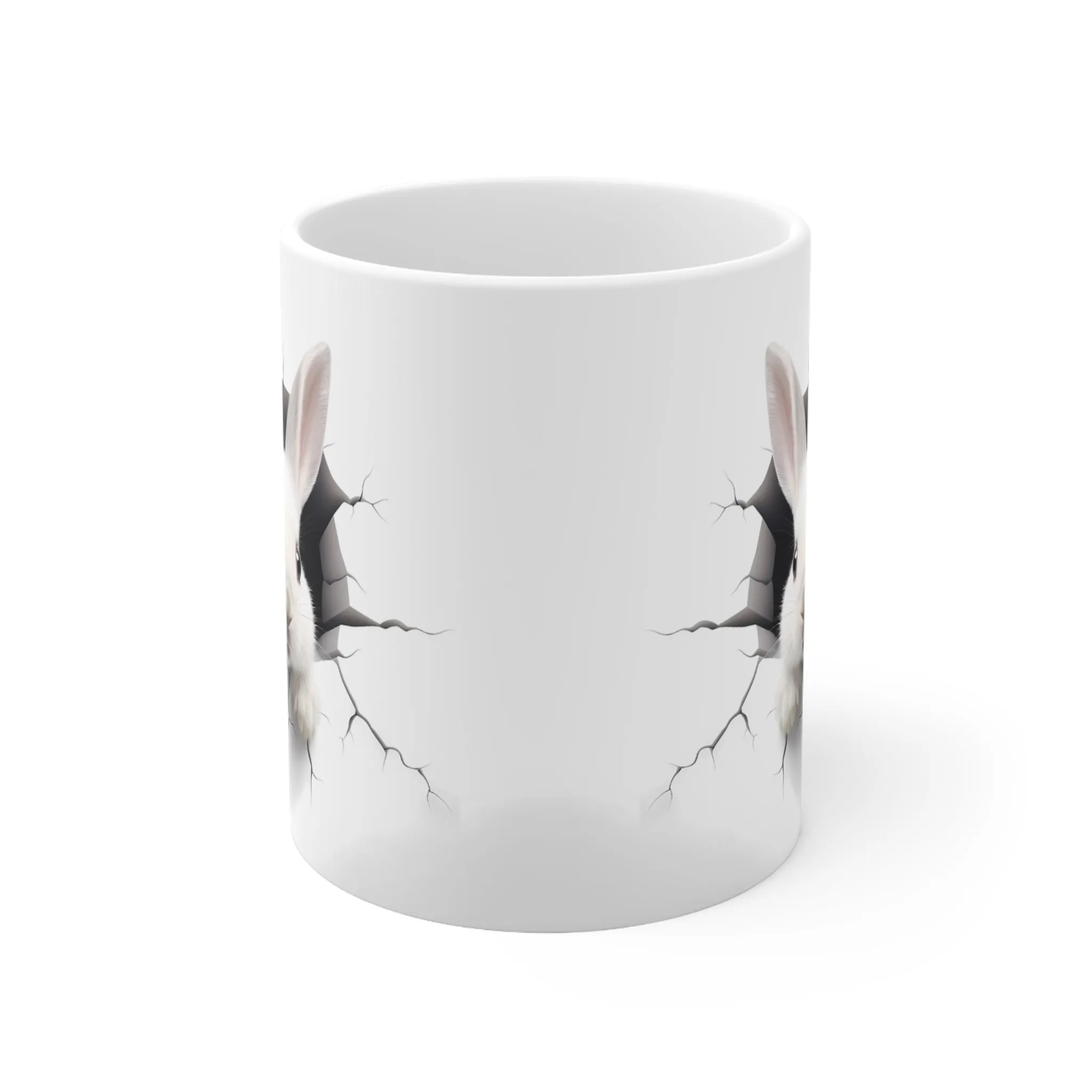 CUTE LITTLE RABBIT 3D MUG - White - MUGSCITY - Free Shipping