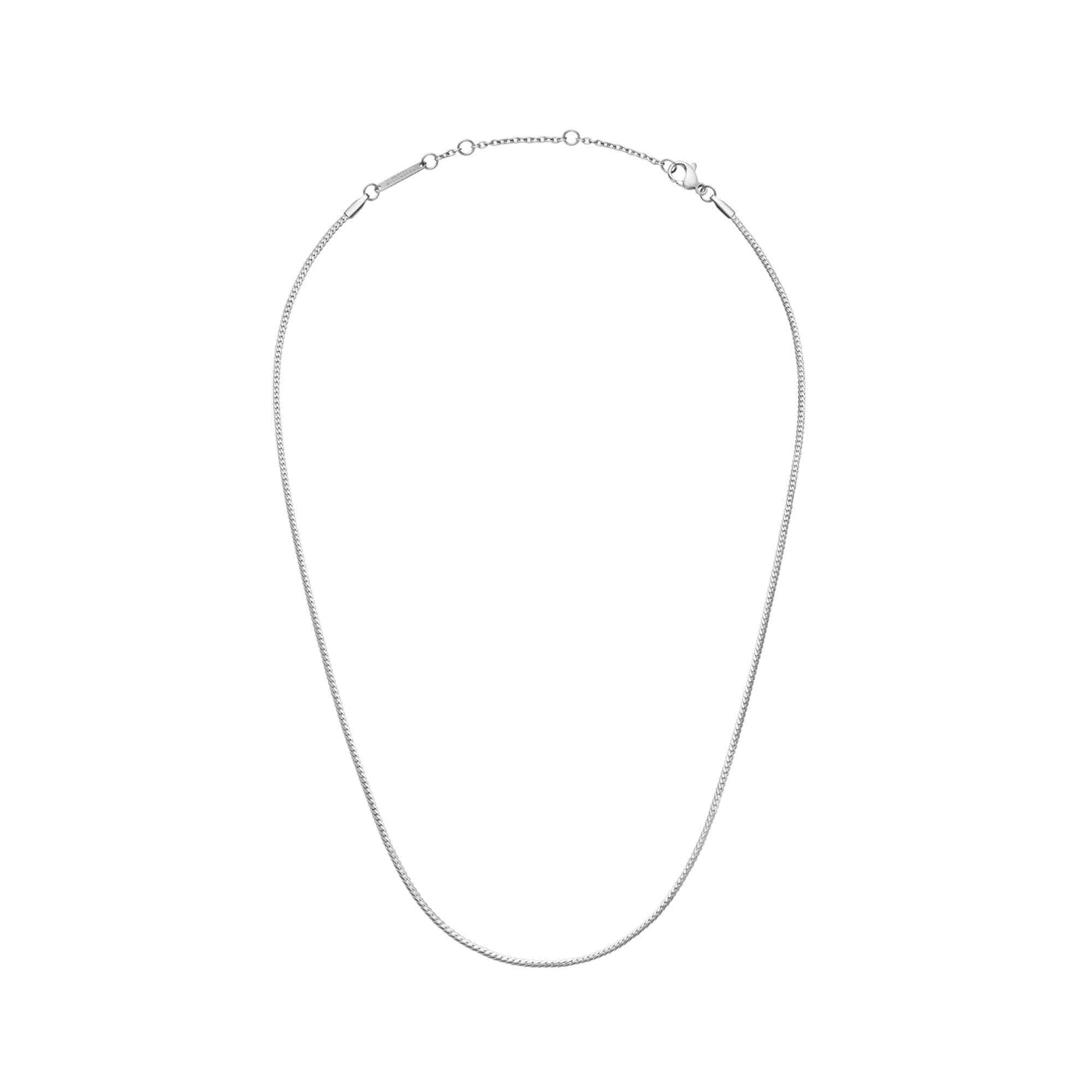 Daniel Wellington Elan Flat Chain Necklace Short Silver