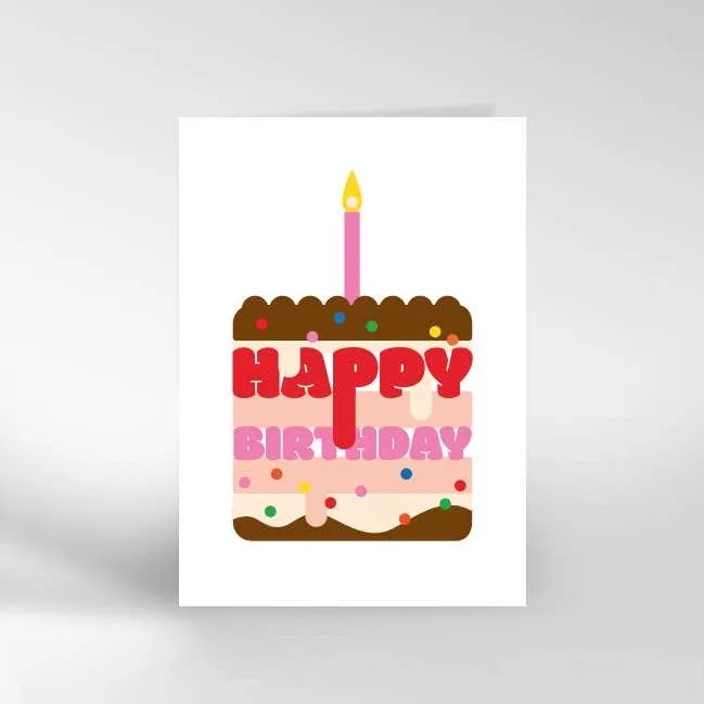 Dicky Bird Sprinkles Cake Greeting Card