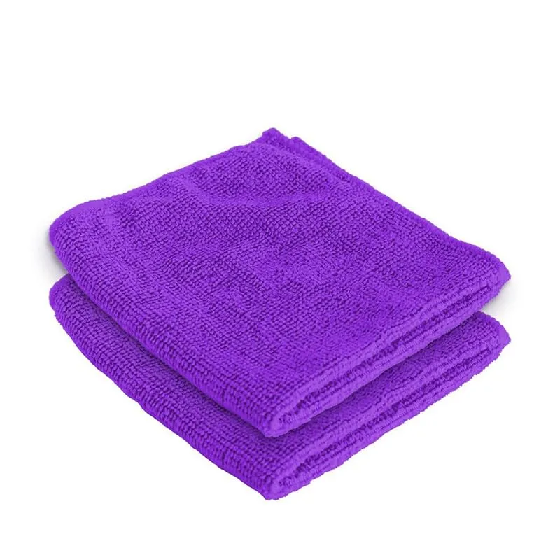 Encasa Microfiber Towels (60x40 cm) for car and Kitchen Cleaning, Perfect for Travel, Beach Trips, Backpacking, Camping and Gym use - Fast Drying - 2-Pack - Purple