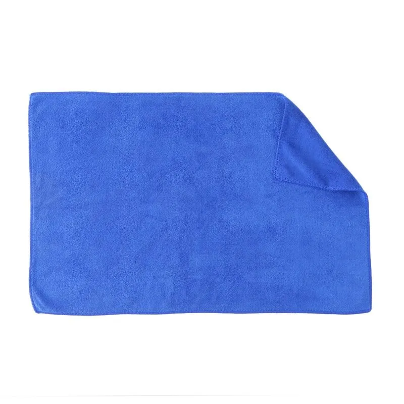 Encasa Microfiber towels (60x40 cm) for car and kitchen cleaning, perfect for travel, beach trips, backpacking, camping and gym use - fast drying - 3-pack - Blue