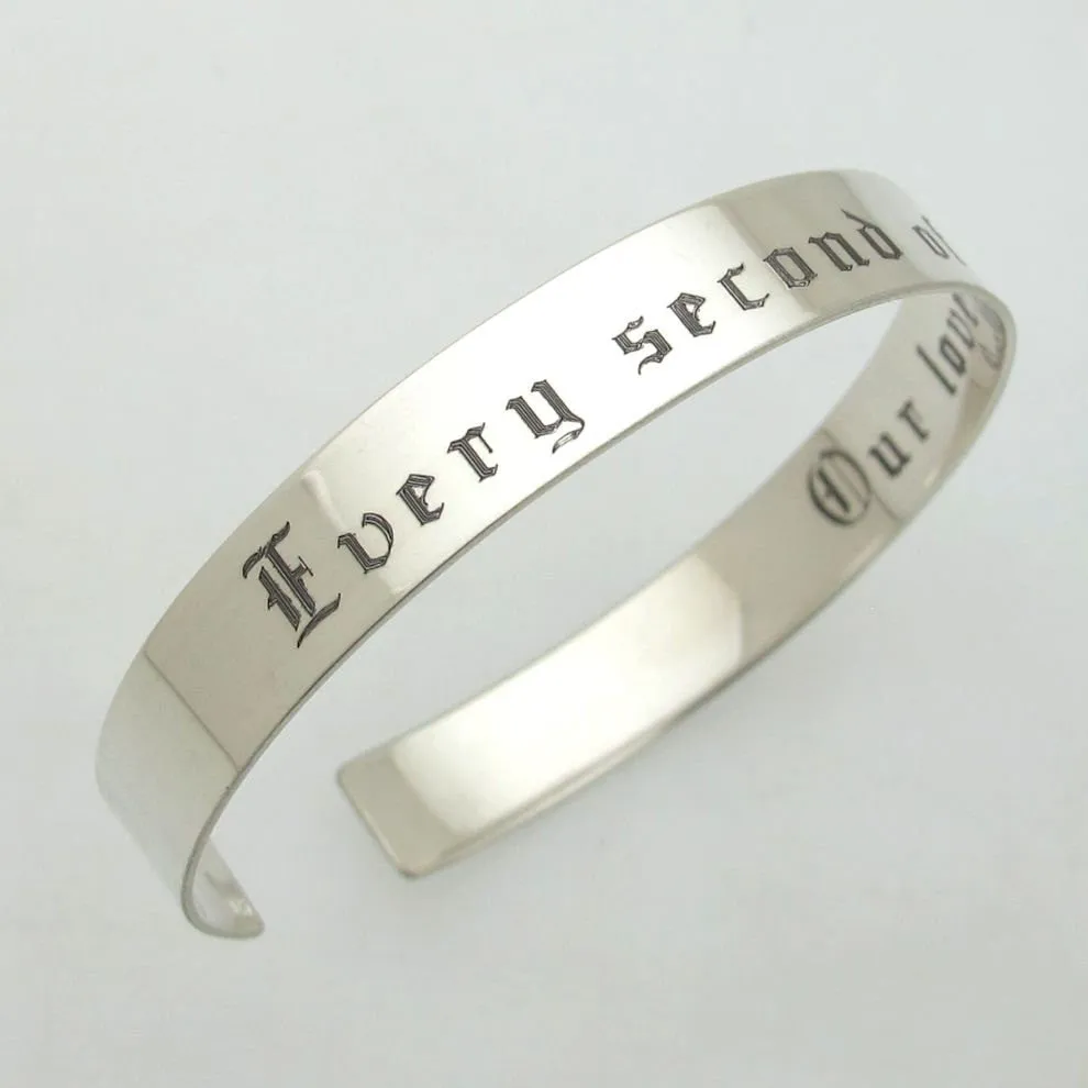 Engraved Mens Cuff - Custom Mens Jewelry