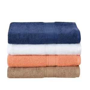 F2L 500 GSM Ultra-Premium Soft & Skin Friendly | High Water Absorber Towels | 100% Pure Cotton | Bath Towel Set for Men & Women | Quick Dry (27 x 54 Inch | Multi Color) 4pc