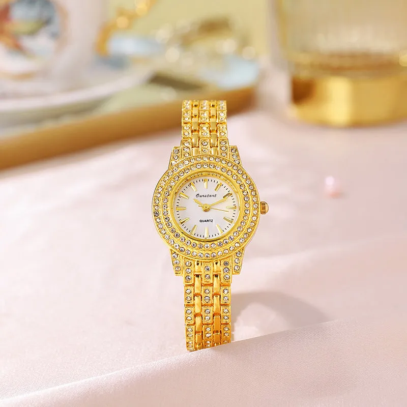 Fashionable Quartz Watch For Women With Waterproof Performance  Luxury Diamond Watches