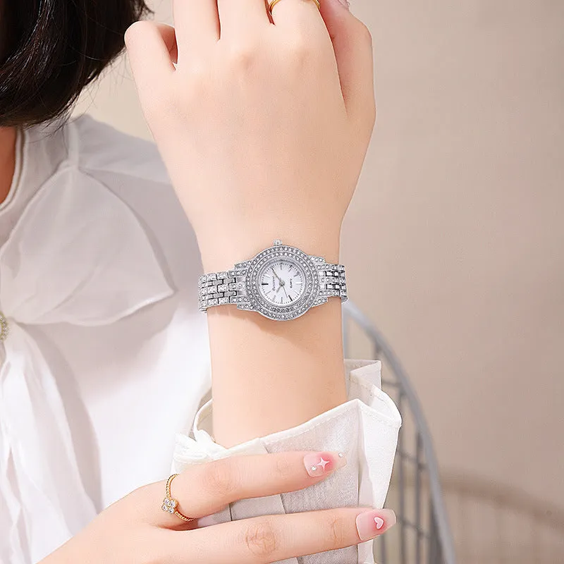 Fashionable Quartz Watch For Women With Waterproof Performance  Luxury Diamond Watches