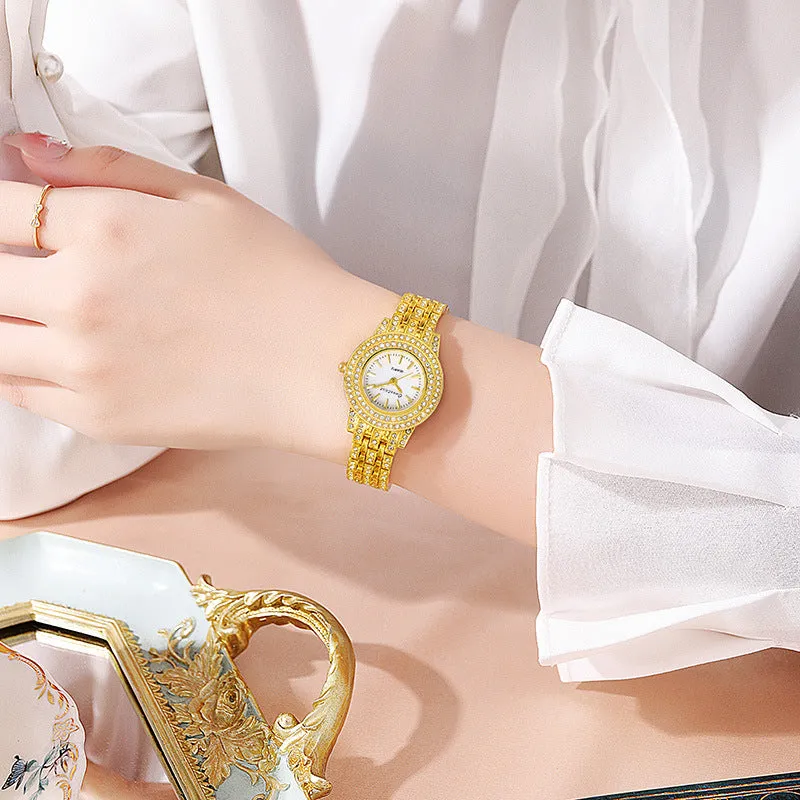 Fashionable Quartz Watch For Women With Waterproof Performance  Luxury Diamond Watches