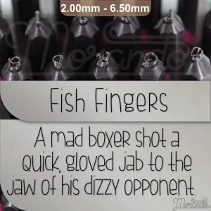 Fish Fingers Metal Letter Stamps, full Alphabet.