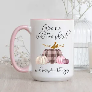 Give Me Plaid and Pumpkins Mug