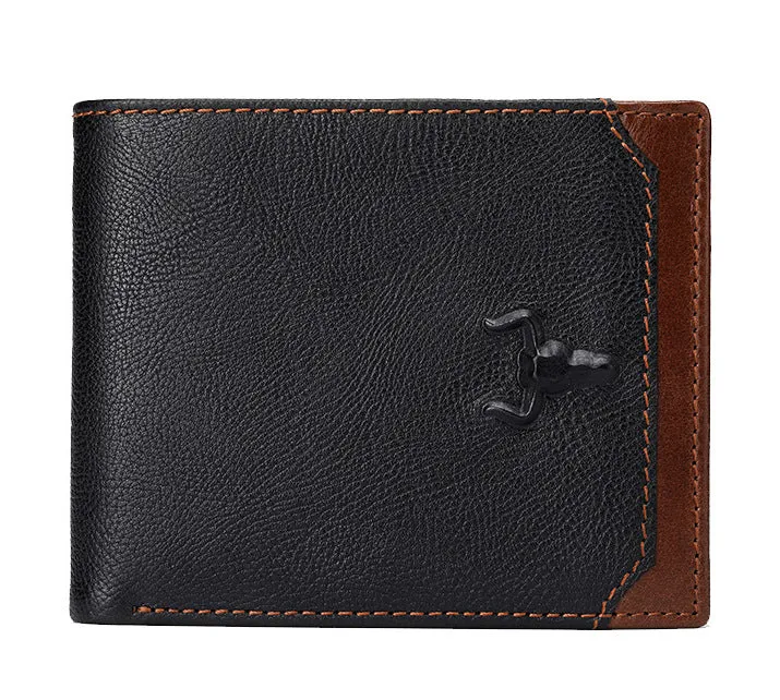 GWA031 - Ming Clan Black Short Cowhide Leather Wallet