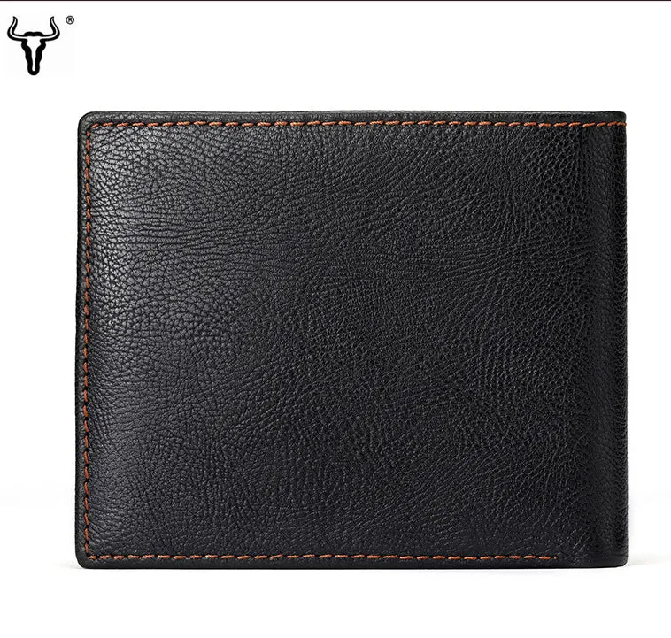 GWA031 - Ming Clan Black Short Cowhide Leather Wallet