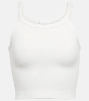 Hailey Bieber WARDROBEYC HB Cotton Blend Crop Tank, White