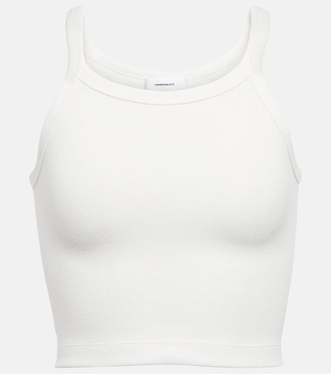 Hailey Bieber WARDROBEYC HB Cotton Blend Crop Tank, White