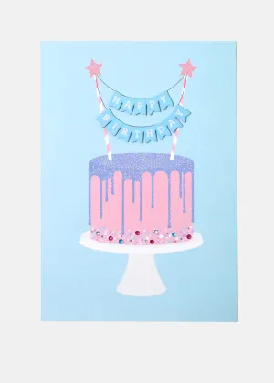 Happy Birthday Cake Greeting Card