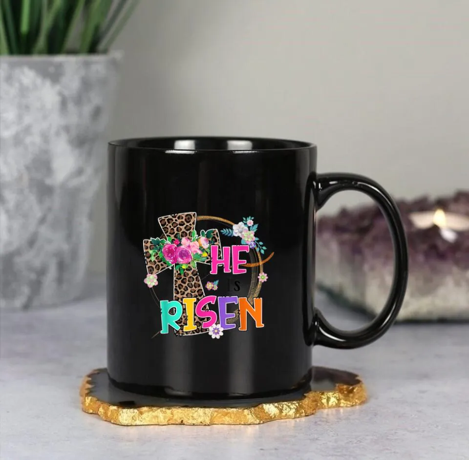 He Risen - Cross - Christian Coffee Mugs - Bible Verse Mugs - Scripture Mugs - Religious Faith Gift - Ciaocustom